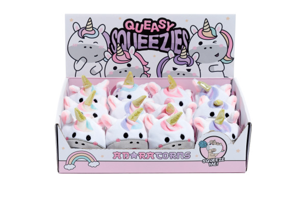 ROOST Quetschi Einhorn TY853 Plüsch, 4 ass.