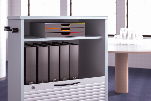 DURABLE Schubladenbox Varicolor 3 760327 weiss/bunt 3 Schubl.