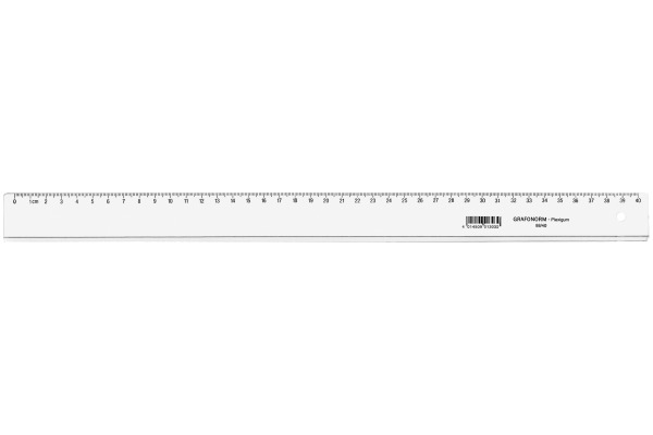 GRAFONORM Flachlineal 40cm 88/40 Plexi