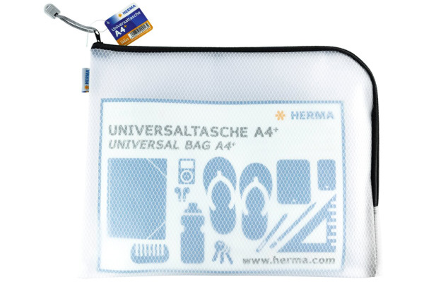HERMA Dokumententasche mit Zip A4 20022 schwarz, 36x28cm