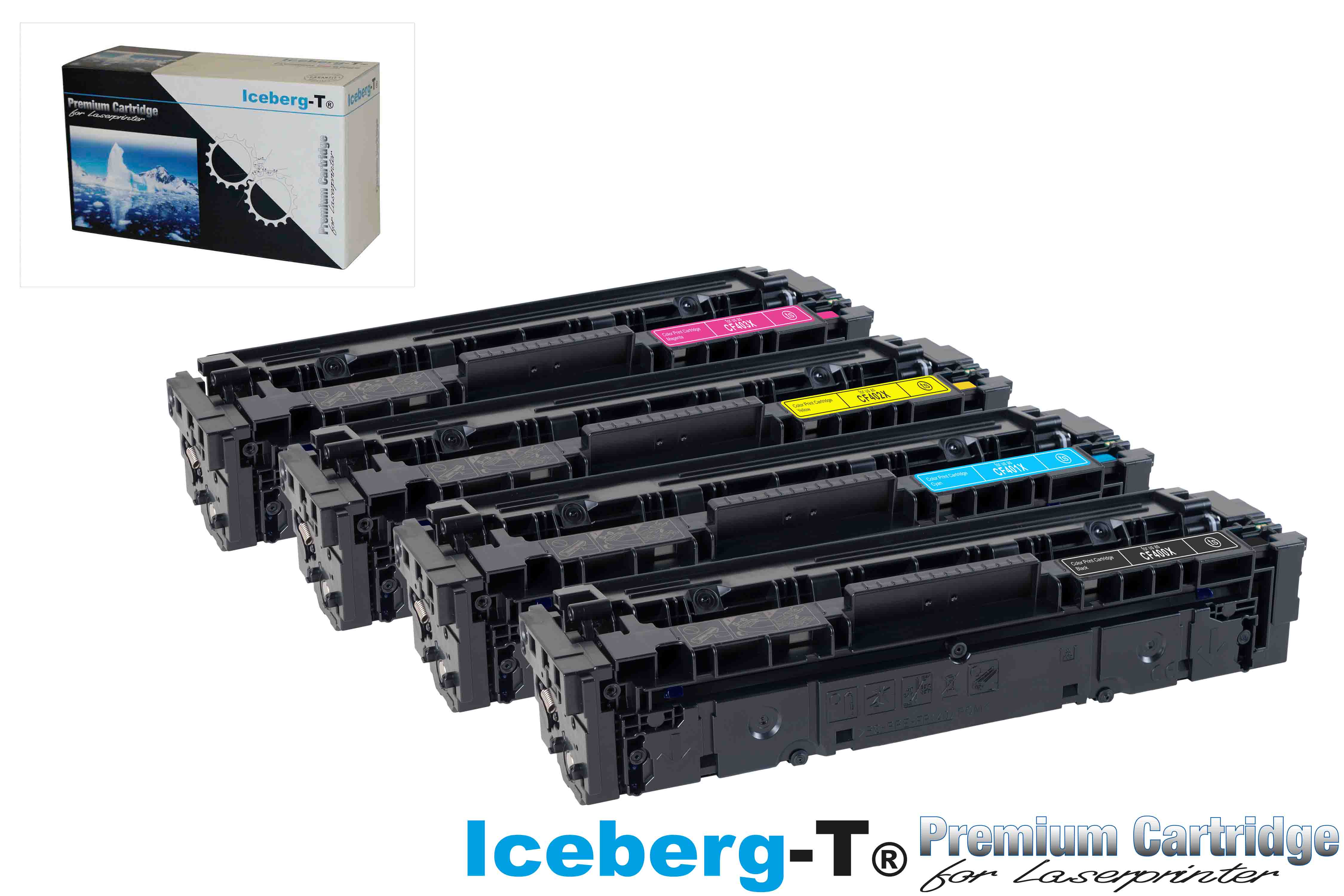 Iceberg-T Toner SET CF400X Set mit allen vier Farben