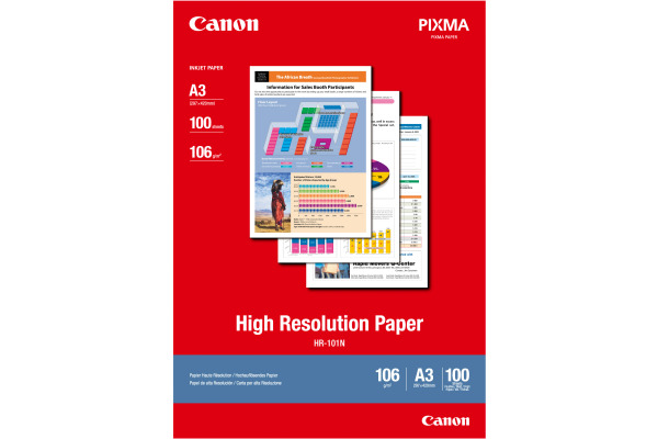 CANON Papier High Resolution A3 HR101NA3 InkJet 110g 100 Blatt