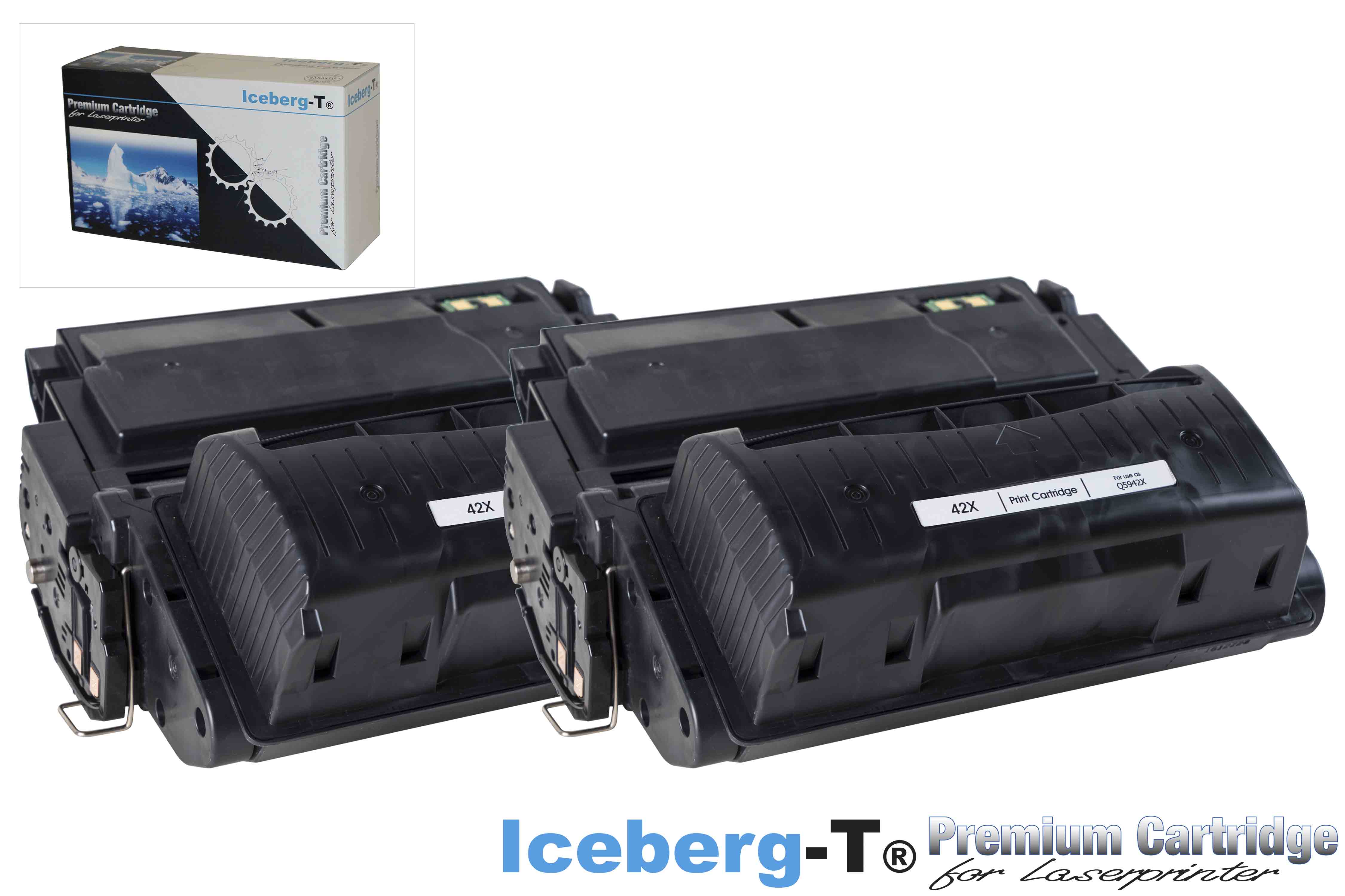 Iceberg-T Toner Q5942X DuoPack 2 Stück à 20'000 Seiten, schwarz