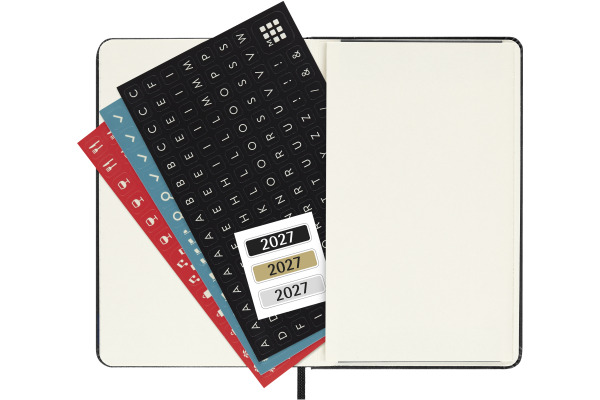 MOLESKINE Agenda Classic Pocket 2027 DHB12WH2Y 1W/2S schwarz HC 9x14cm