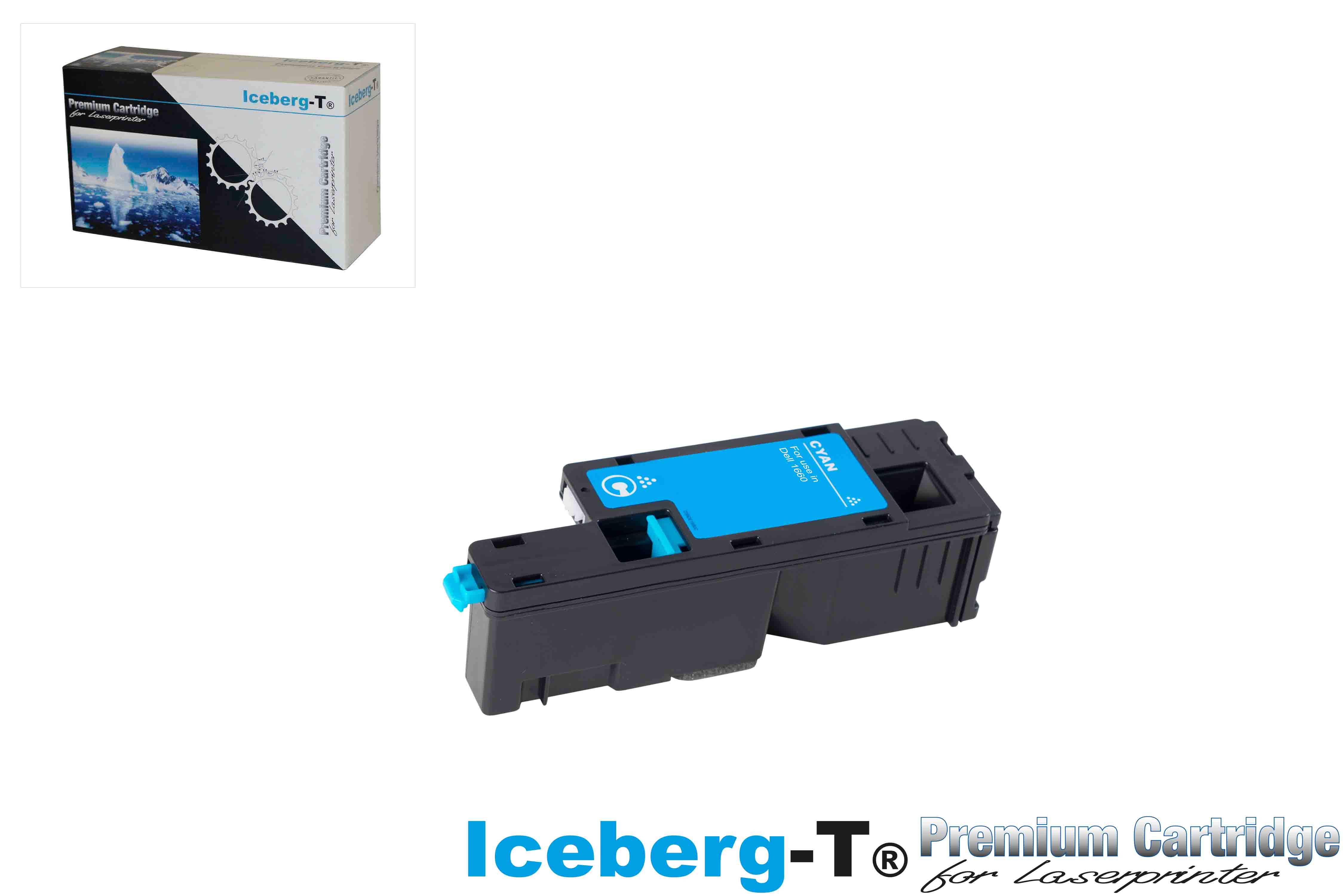 Iceberg-T Toner Dell C1660W 1'000 Seiten, cyan