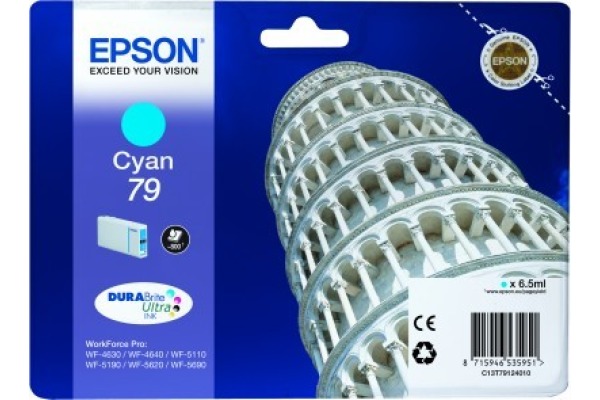EPSON Tintenpatrone cyan T791240 WF 5110/5620 800 Seiten