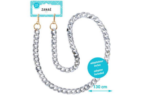 ZANAÉ Phone Necklace Turtle 17441 Mineral Winter grey