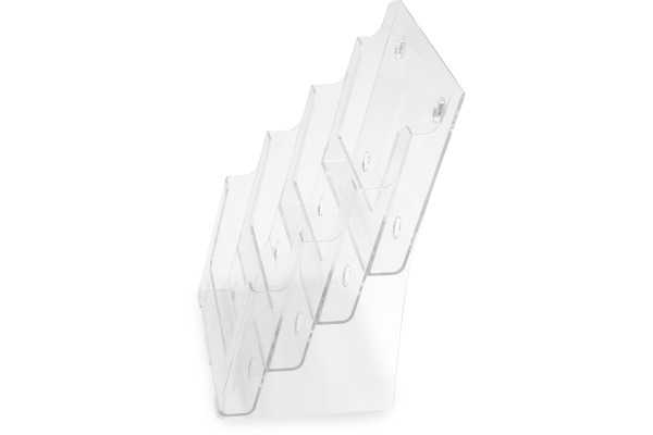DEFLECTO Prospekthalter Docuholder A4 77441 hoch, 4 Fächer