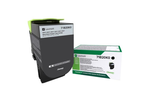 LEXMARK Toner-Modul return schwarz 71B20K0 CS31/41/51x 3000 Seiten