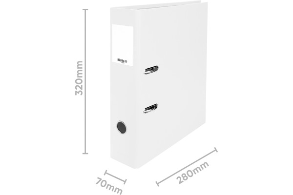 BIELLA Ordner Plasticolor 7cm 10740701U weiss A4