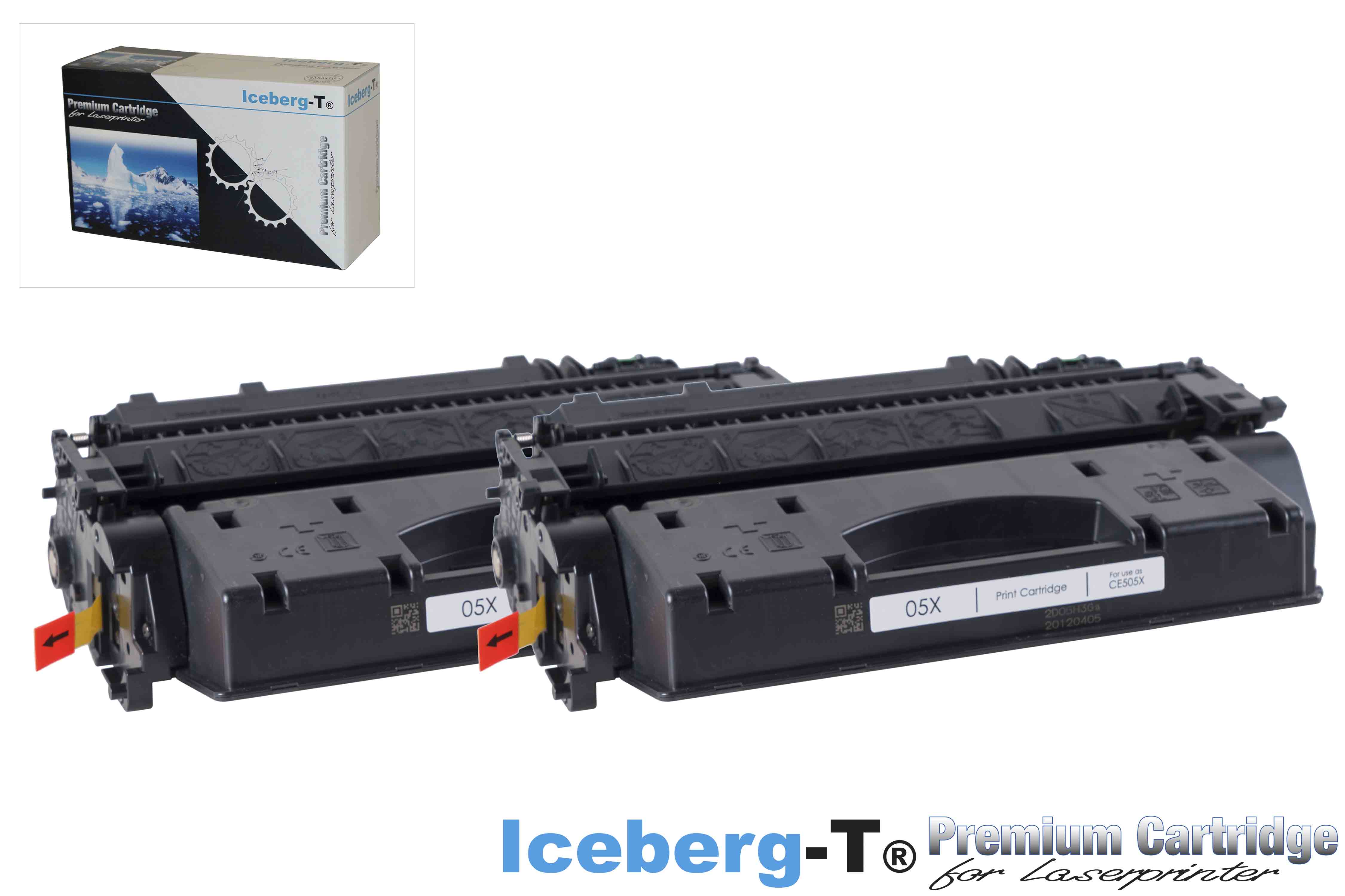 Iceberg-T Toner CE505X DuoPack 2 Stück à 6'500 Seiten, schwarz