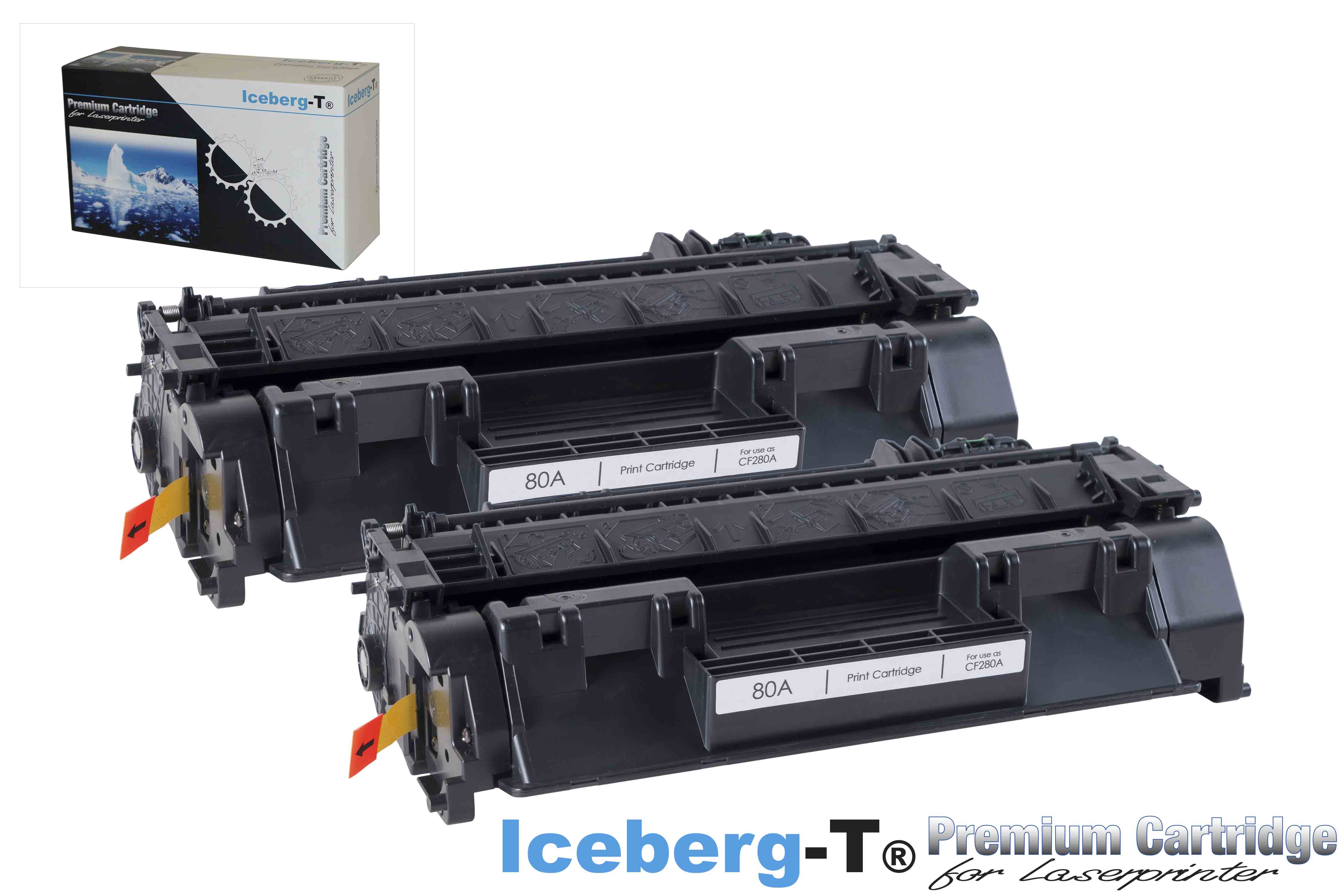 Iceberg-T Toner CF280A DuoPack 2 Stück à 2'700 Seiten, schwarz