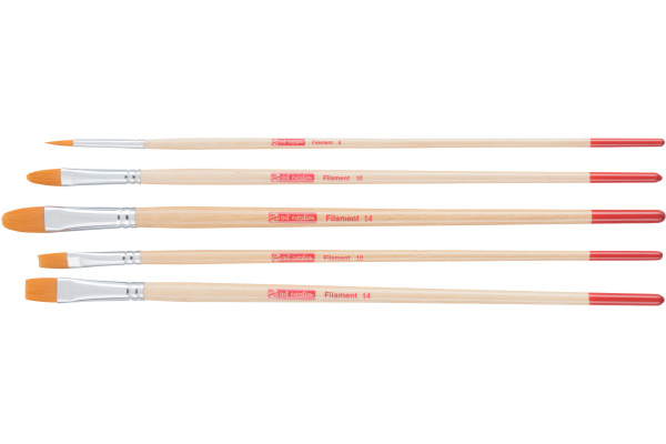 TALENS Öl- und Acrylpinselset 9099235M rund, flach, Katzen. 5 Stück