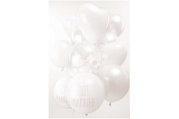 RICO DESI Luftballons 30cm 81001.00. weiss 12 Stück
