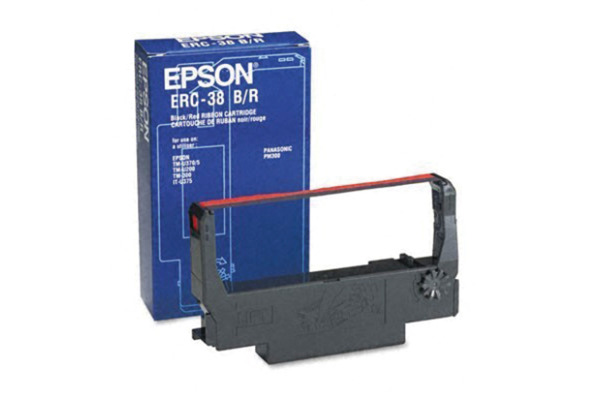 EPSON Farbband Nylon schwarz/rot S015376 Epson ERC 38, 1020169 1,5mio.Z