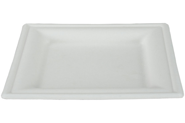 EJS Teller aus Bagasse 16x16cm 3142.2008.50 weiss 50 Stk.