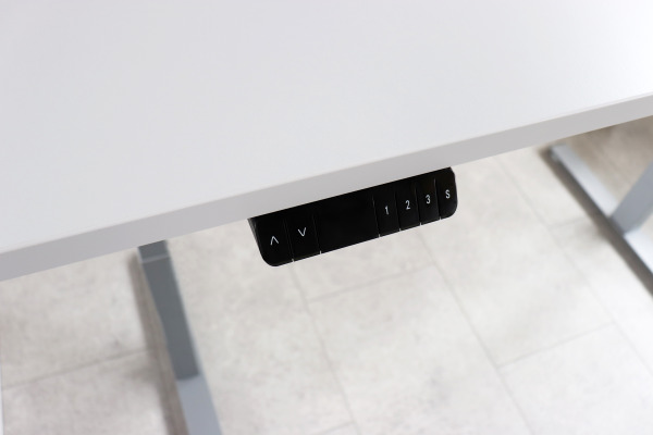 APOLLO Bürotisch LXK 160x80cm VLXK6516 weiss/silber, elektrisch