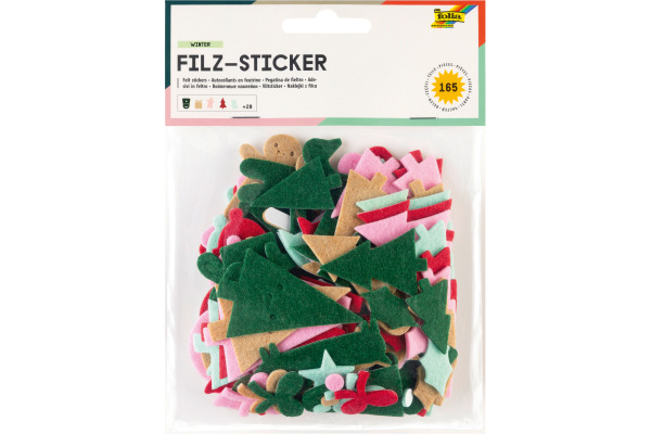 FOLIA Filz-Sticker 5270 Weihnachten 165 Teile