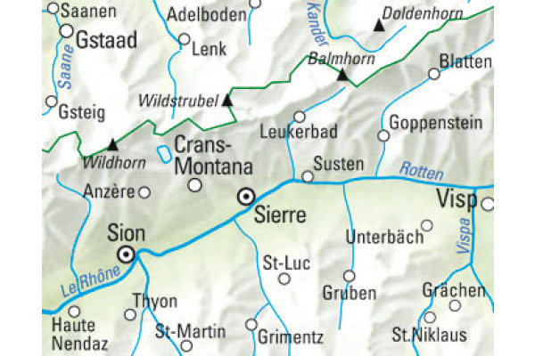 KÜMMERLY Wanderkarte 325900223 Crans-Montana 1:60'000