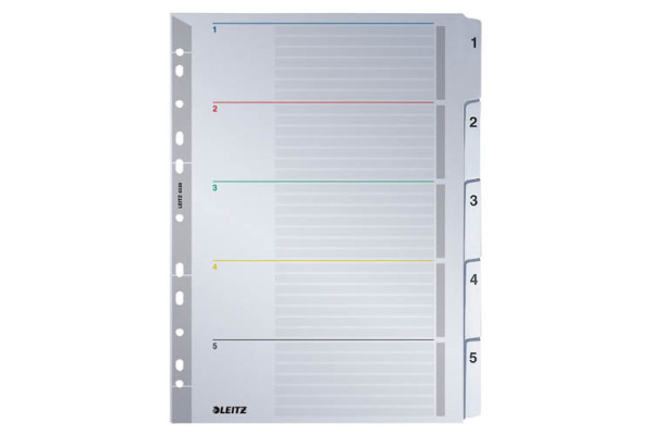 LEITZ Kartonregister A4 43300000 wiederbschriftbar 1-5
