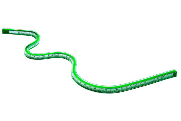 RUMOLD Flexibler Kurvenlineal 50cm 821050 mit Teilung