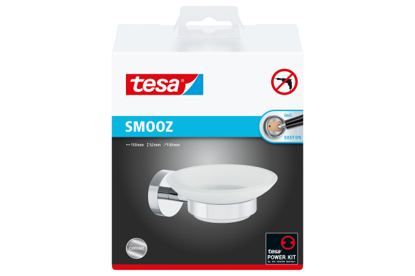 TESA Smooz Seifenhalter 403240000 chrome, selbstklebend