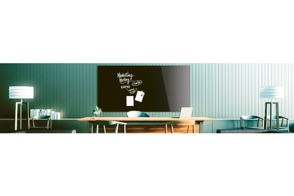 MAGNETOP. Design-Glasboard 2000x1000mm 13409012 schwarz, magnetisch