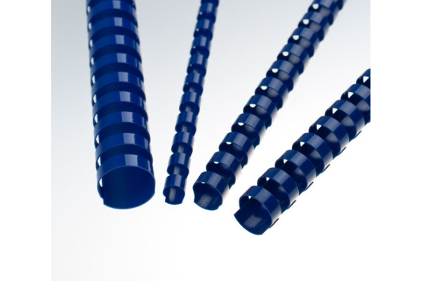 RENZ Plastikbinderücken 45mm A4 203214504 blau, 21 Ringe 25 Stück