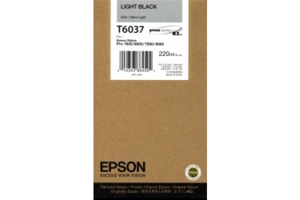 EPSON Tintenpatrone light black T603700 Stylus Pro 7880/9880 220ml