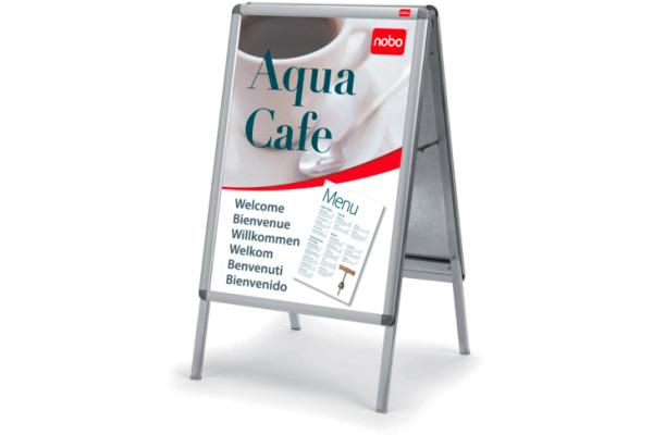 NOBO Plakatständer A0 1902204 903x75x1493mm silber
