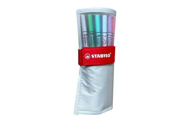 STABILO Rollerset point 68 1.1mm 6825-08-0 25 Farben ass. pastellgrau