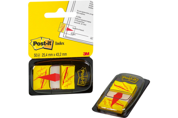 POST-IT Index Tabs 25,4x43,2mm 680-31 Sign here/50 Tabs