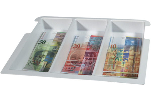 RIEFFEL Geldkassetten Einsatz 7NOTENFAC 28,6×23×4,6cm 3-teilig