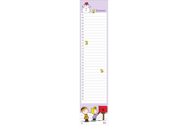 HEYE Geburtstagskalender 1909-06 Peanuts 11x49cm