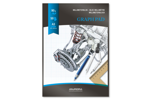 AURORA Millimeterpapier A3 MID101 90g weiss 50 Blatt
