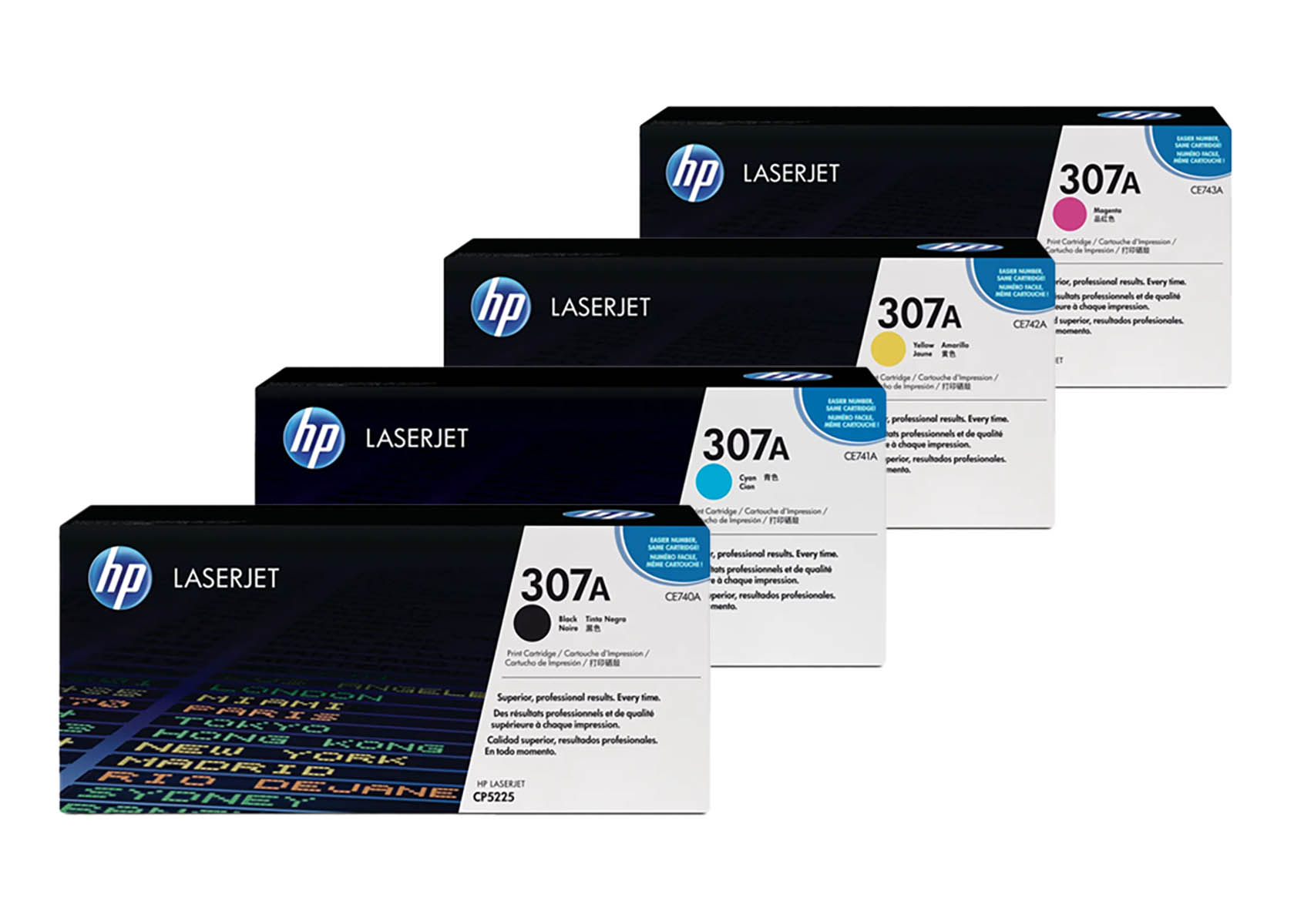 Original HP 307A / CE740A SET Multipack / Set mit allen vier Farben