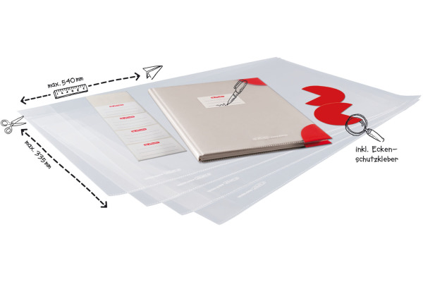 HERLITZ Buchhülle easy cover 50014750 5 Stück in Polybeutel Flexibel