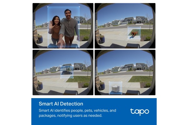 TP-LINK Video Doorbell Camera TAPO D235 2K, 10000mAh Battery