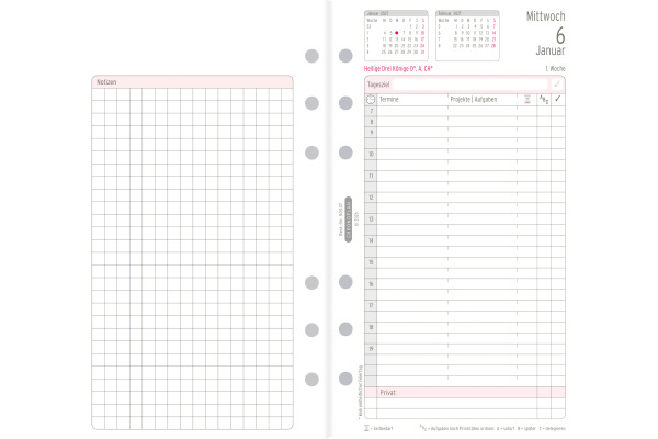 CHRONOPLA Jahres-Set Tagesplan 2027 50537Z.27 1T/1S Midi