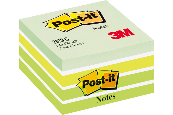 POST-IT Würfel 76x76mm 2028-G grün/450 Blatt