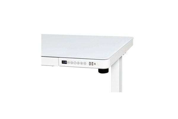 CONTINI Bürotisch ET118 120x60cm 103780 weiss, Glas