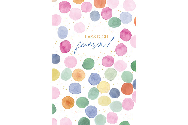 ABC Geburtstagskarte B6 52180 Bunte Konfetti