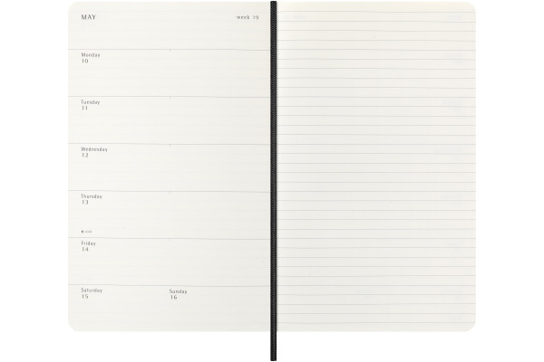 MOLESKINE Wochen-Notizkalender 26/27 DSB18WN3Y 18M liniert SC schwarz 13x21cm