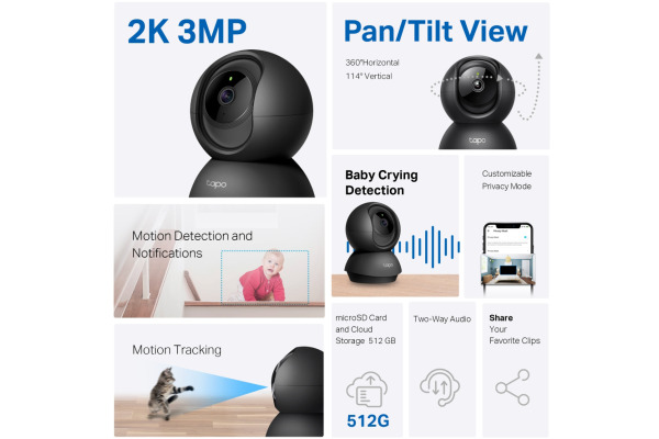 TP-LINK Pan/Tilt Wi-Fi Camera TAPO C211