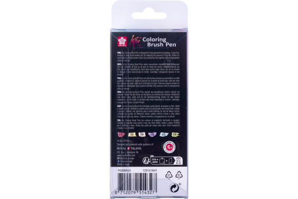 SAKURA Brush Pen Koi POXBR6G Pastel Set 6 Stück