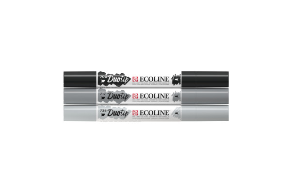 TALENS Ecoline Duotip Set 11609902 schwarz-grau 3 Stück