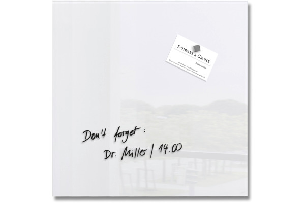 SIGEL Glas-Magnetboard GL158 weiss 300x300x15mm