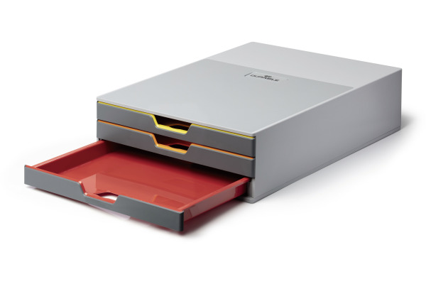 DURABLE Schubladenbox Varicolor 3 760327 weiss/bunt 3 Schubl.