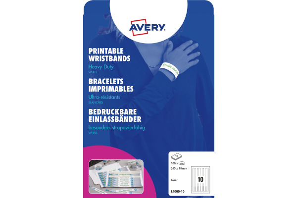 AVERY ZW. Einlassbänder 265x18mm L400010 weiss 10 Blatt