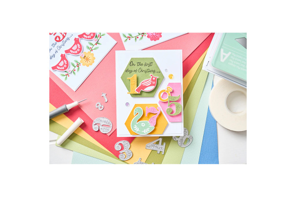 SIZZIX Stanzformen 666723 Folk Numbers 18 Stück